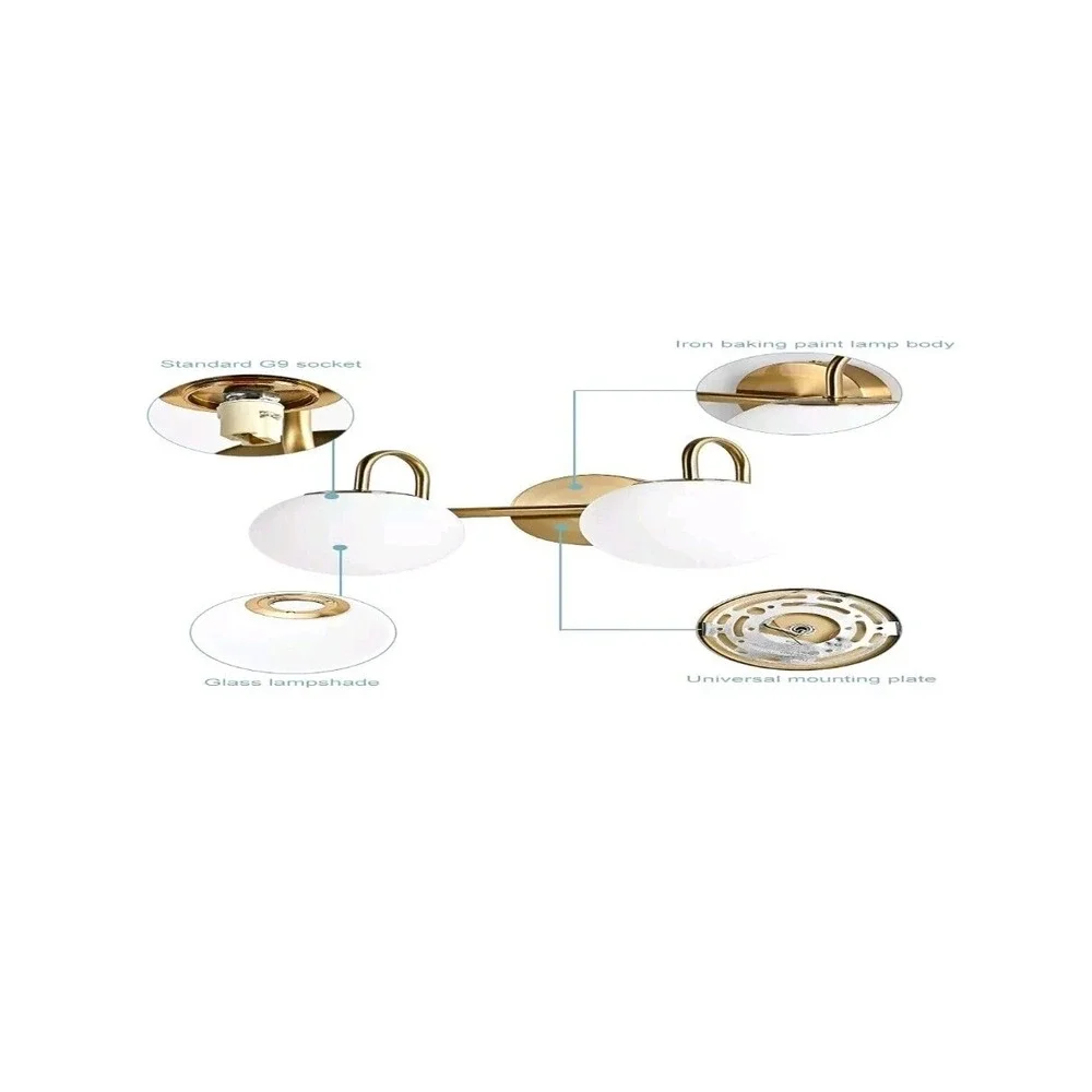Elegant Lighting Brass Gene 2 Light 19